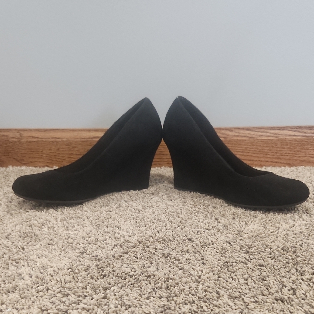 Dexflex Comfort Black Wedge Shoes